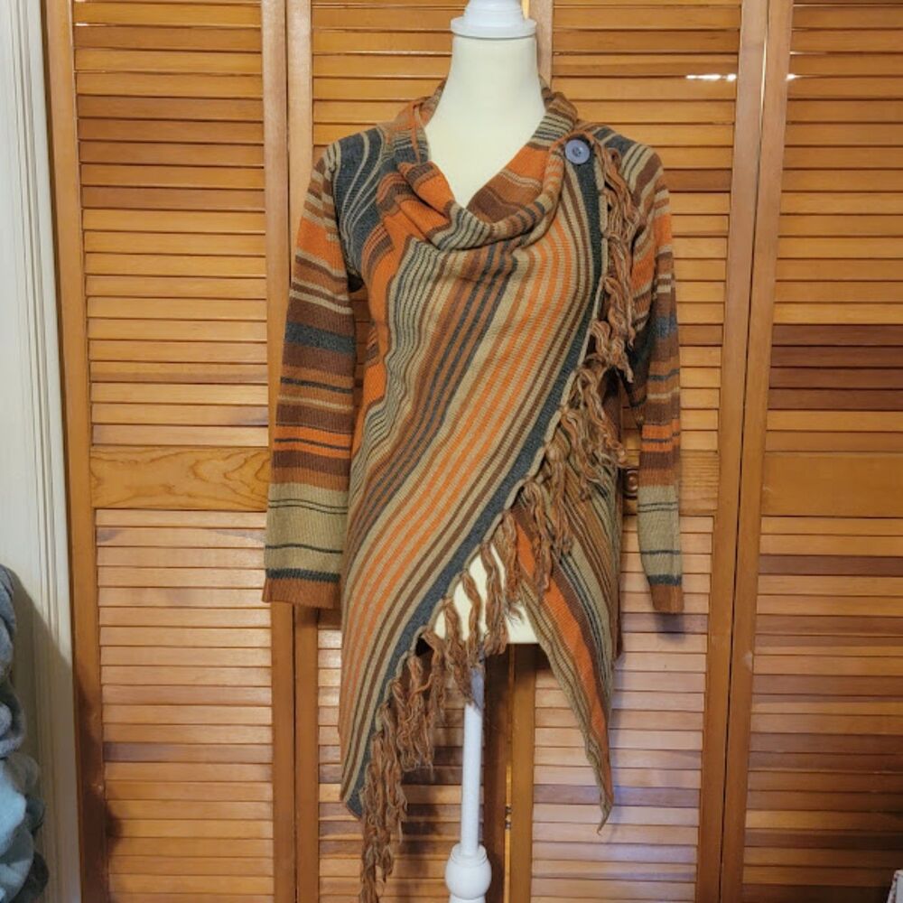 Bohemian Striped Cardigan - Multicolor
